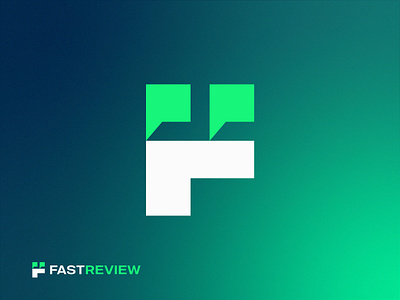 Fast Review best clean corporate f logo fast graphic designer letter f lettermark logo designer logomark modern quote review reviewer simple symbol talking timeless top unique