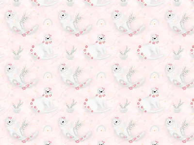 Osprey relaxation Seamless fabric patterndesign cute animal design dla dzieci fabric flowers illustration for children ilustration musterdesign pattern design photoshop drawing raster surface pattern textilie