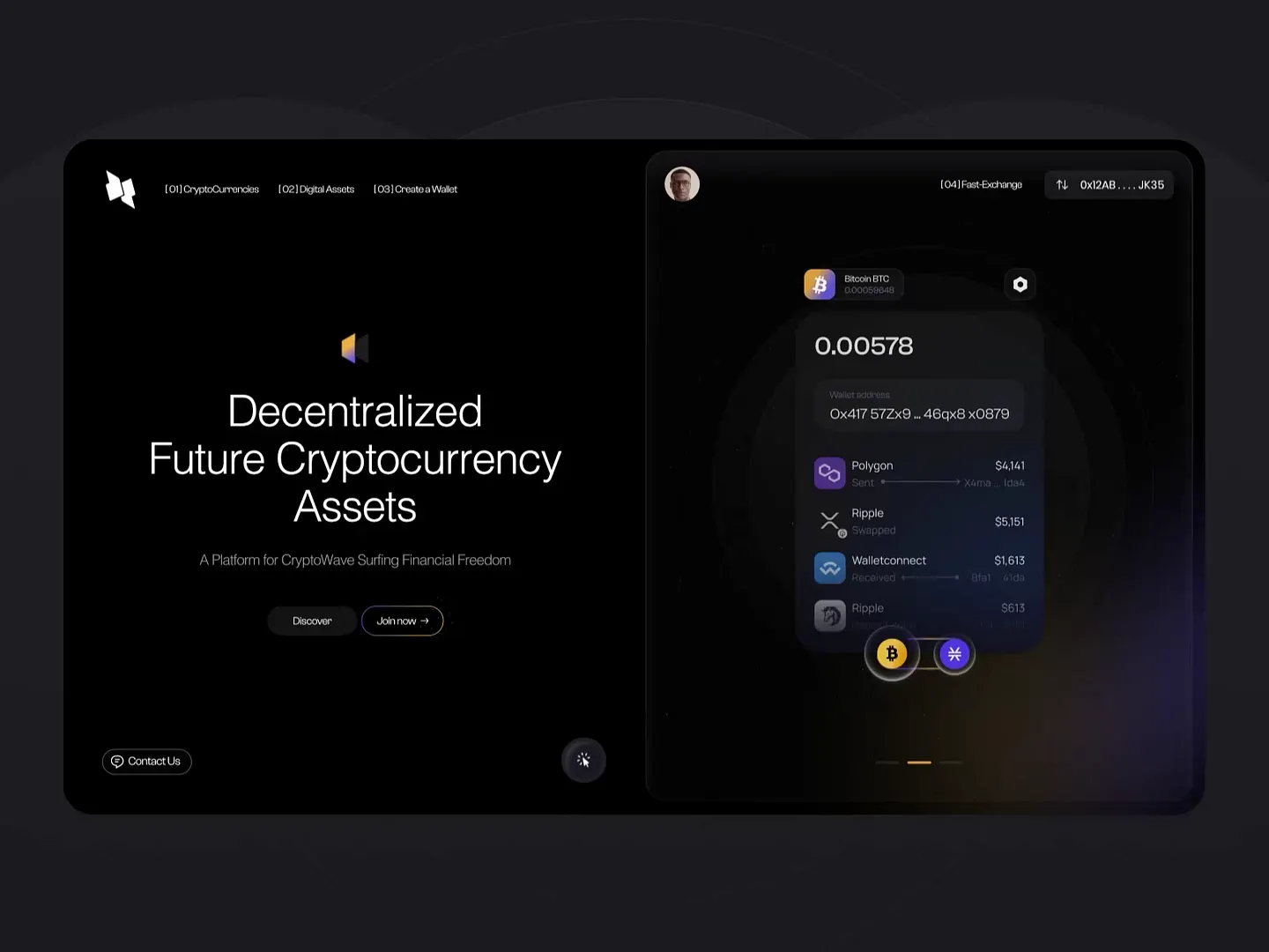 Innovative Cryptocurrency Website Design for Modern Wallets