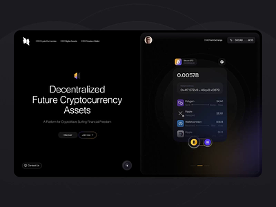 Crypto Wallet Landing page awsmd banking blockchain app card coin crypto landing page crypto swap cryptocurrency fintech ico landing page payments solana startup swap token ui ux wallet web3 website