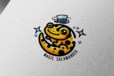 Magic Salamander Logo branding design digitalization gamedev graphic design illustration lizard logo magic salamander typography ui ux vector