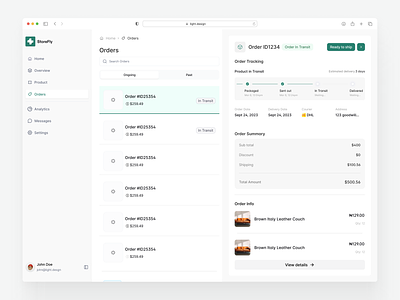 Order management - Order details order order details order flow order management product design ready to ship