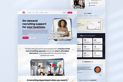 Recruitment website home page b2b branding product design saas ui ux uxdesign web design website