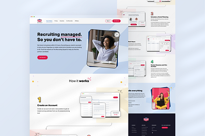 Recruitment website how it works page b2b product design saas ui ux uxdesign web design website