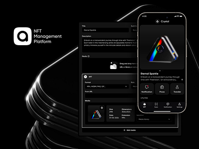 NFT Management Platform 🚀 3d arianee blockchain dashboard design system digital passport mint nft nft management platform nmp saas spline ui user interface ux