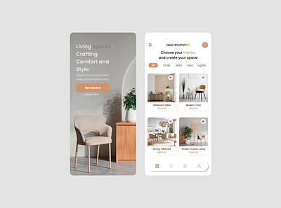 Decor App Design decor design furniture interior minimal mobile mobile app ui uiux