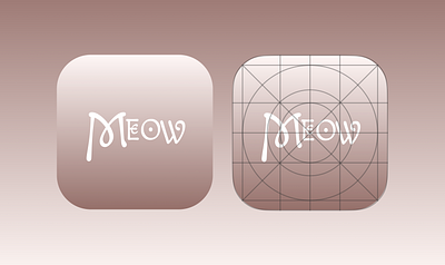 App Icon "Meow" app design graphic design logo typography ui ux