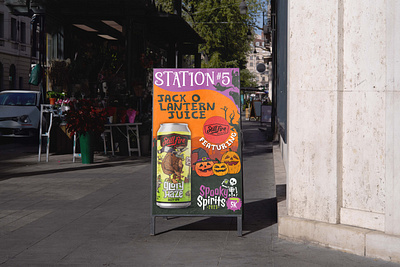 Spooky Spirits 2024 Event Signs Graphic Design adobe indesign designer graphic design