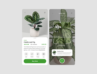 Plant Care App design ecommerce mobile plants ui uiux