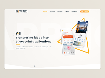 i2a Solutions Inc. – Official website redesign design dynamic minimalistic modern ui ux web