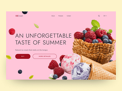 ICECream design concept [05] beautiful background concept design design concept ice crea ui ux web design