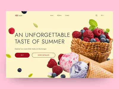 ICECream design concept [06] beautiful background concept design design concept ice crea ui ux web design