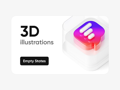 3D Empty states ✨ 3d after effects animation arianee blender blockchain branding digital empty state icon illustration nft ownership ui ux web3