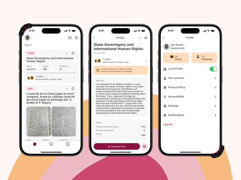 Savvy Researcher App app apple appui design figma ios iosapp mobile research researcher save search ui uidesign ux uxdesign