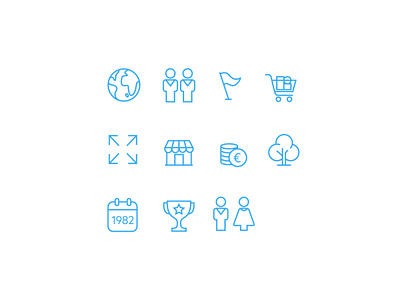 Multi Brand Identity icons design