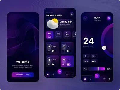 Smart home App 🏠 app design app home branding futuristic interface interior design ios minimalism mobile design product smart home technology trends ui ui control ui house ui ux user experience design user interface ux design