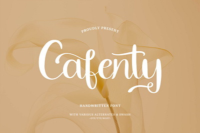Cafenty Script beauty graphic design minimalist font watermark font