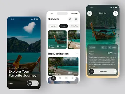 Travel Mobile App app ui app ui design booking app destination hotel app ios app design minimal mobile app ui tourism app travel travel app travel booking ui ui design uiux design user experience