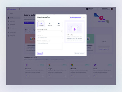 Automatic trigger (Create workflow) - BPMN 2.0 automation bpmn design figma illustration minimal notation process processes scheduling start event trigger ui ux uxdesign workflow