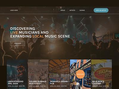 Event Booking Website booking event booking event website music ui design web design website