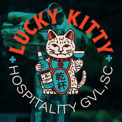 Branding - Lucky Kitty Hospitality branding design graphic design graphics illustration logo