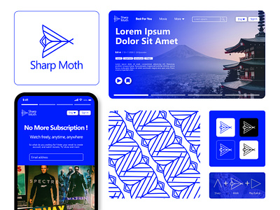 Sharp Moth Logo Concept - Abstract Logo abstract app branding concept graphic design logo logo concept mobile movie ui website