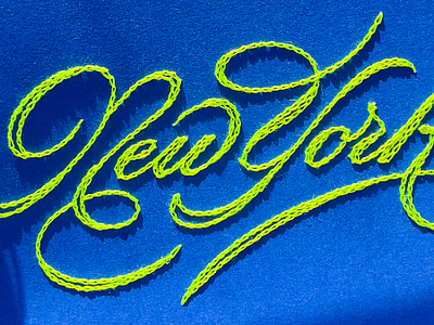 New York Embroidery Lettering design embroidery fibers graphic design lettering letters type typography