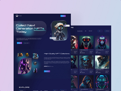 NFT Website Design Concept design hero landing landingpage ui uidesign uxdesign