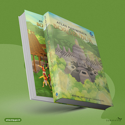 Atlas Pariwisata Borobudur book book design borobudur graphic design illustratio indonesia layout map travel