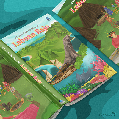 Atlas Pariwisata Labuan Bajo book cover book design graphic design illustration indonesia labuan bajo sea travel