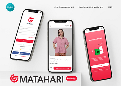 Case Study UI/UX Mobile Online Retail Shop ( Matahari ) bootcamp case study figma indonesia mobile app design online shop store retail design ui design uiux design case study ux design