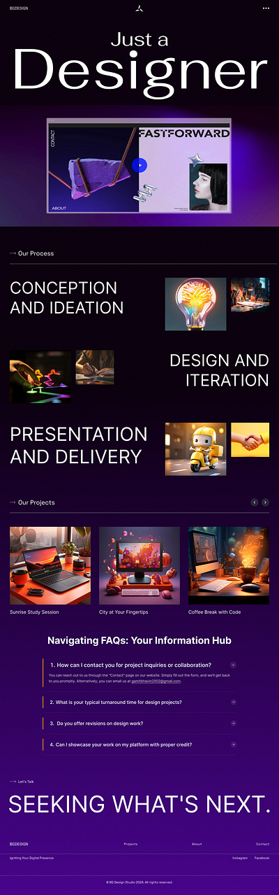 Modern Graphic Designer Portfolio: Sleek, Responsive, Dynamic graphic design motion graphics ui