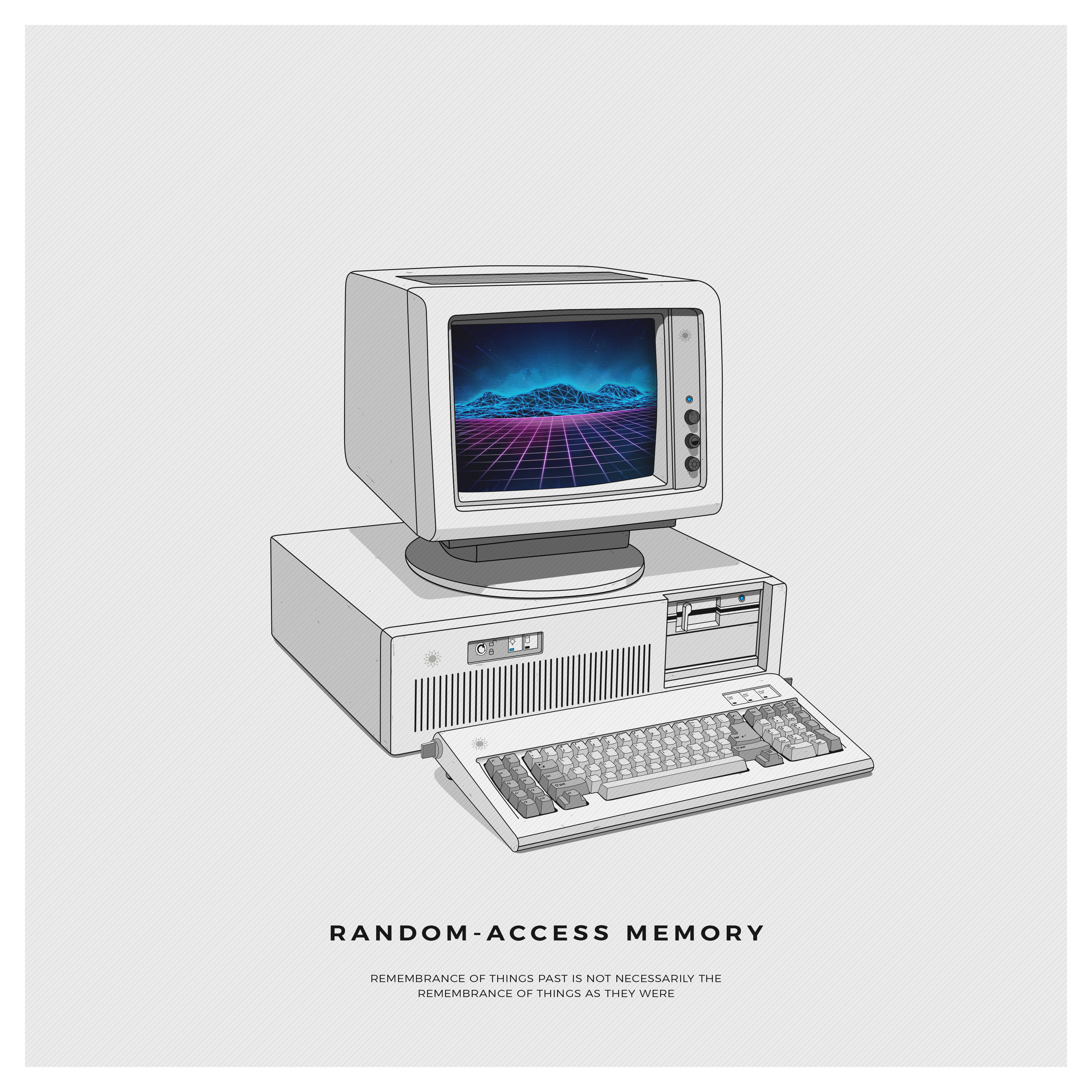 Random-Access Memory computer graphic design ibm illustration ram retro vintage