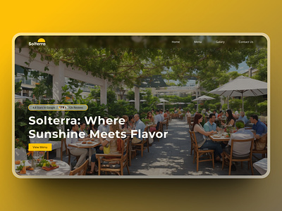 Solterra Restaurant Landing Page blender3d branding design graphic design illustration ui uiux web design webdesign