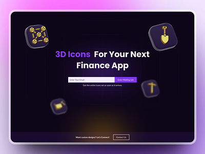 3D Icon Pack Wishlist Page 3d 3dart 3dmodeling blender3d branding design ui uiux web design webdesign