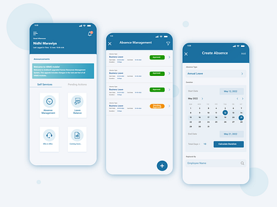 HR Management App Design ui