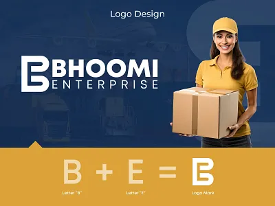 Bhoomi Enterprise - Logo Design branding courier courier logo courier parcel graphic design logo logo design shipping shipping company shipping logo text logo transportation transportation logo