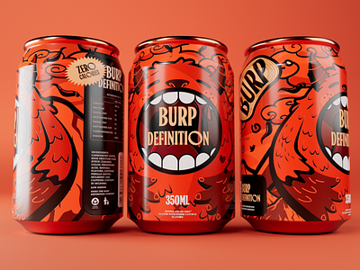 Soda Can Design - Beverage Packaging branding illustration