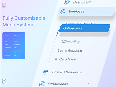 Dashboard Sidebar Navigation - Ethereal HRMS ai ai dashboard analytics chart concept dashboard dashboard ui management system navigation product sidebar sidebar navigation ui ui design ux ux design voice control dashboard