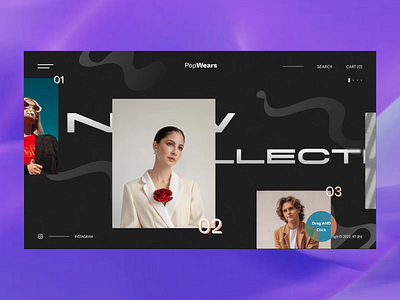 Clothing Brand Promotion Website Concept animation branding concept digital fashion layout logo typography ui web