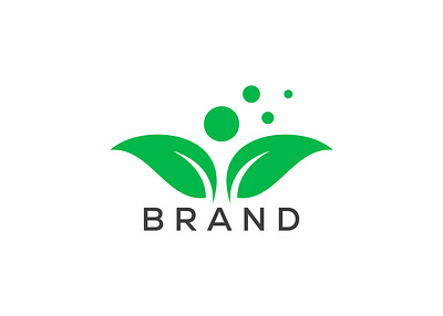 Organic leaf man logo vector. Nature man and eco life logo template