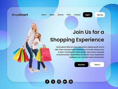 Shopping Website Glassmorphism UI Design ecommerce web design glassmorphism web design glassmorphism web ui shopping website design ui design web ui design