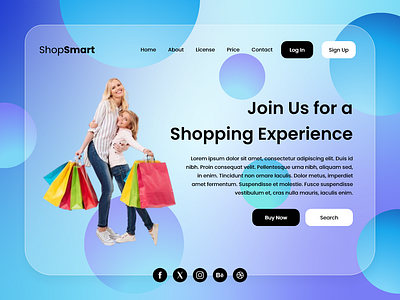 Shopping Website Glassmorphism UI Design ecommerce web design glassmorphism web design glassmorphism web ui shopping website design ui design web ui design