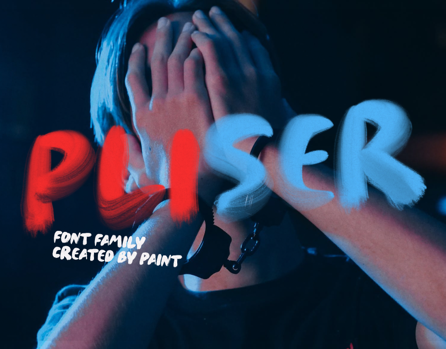 PLISER. OTF Painting font family. innovative