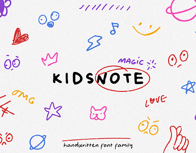 KIDSNOTE. Different Fonts Set + EXTRA sans