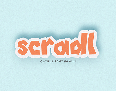 SCRADL. Layered Cutted Font Family. asymmetrical