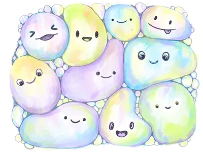 bubbles branding bright bubbles characters colorfull cute design graphic design illustration smile