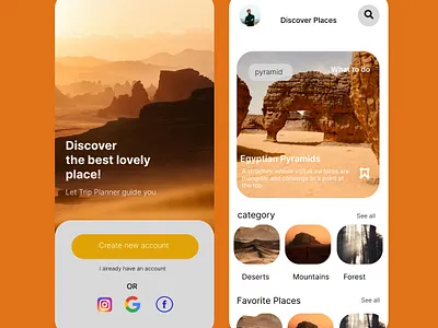 Let's Go branding desert design figma graphic design mobile app motion graphics new post ui ux