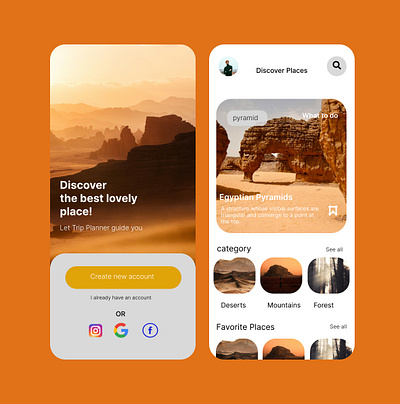 Let's Go branding desert design figma graphic design mobile app motion graphics new post ui ux