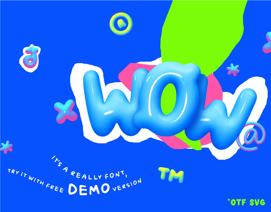 VOLUFONT. 3D OTF SVG Fonts. reflective